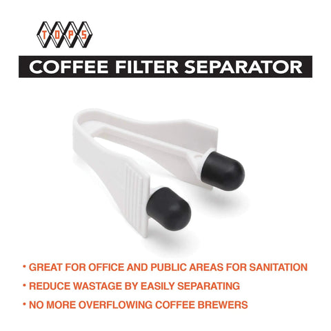 Plastic Coffee Filter Separator Tool With Rubber Tips That Instantly Picks One Filter At A Time, Prevents Stuck Together Paper Filters And Overflowing Coffee Brewers, Improves Hand Dexterity For Quick No Fuss Brewing