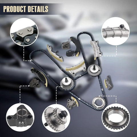 3.6L Timing Chain Kit With Chain Guide Tensioner Sprocket For 2.8L 3.0L 3.6L V6 Engines No Fuss Easy Install Replacement Set