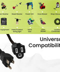 Contractor Grade 16 Slash 3 25 Foot Outdoor Extension Cord Black for tools and equipment with universal compatibility