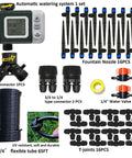 Automatic Drip Irrigation Kit With Water Timer 82 Ft 1 Quarter Inch Hose For 16 Sprinkler Heads Garden components layout