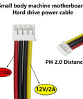 4Pack PH 2.0mm 4Pin to SATA15Pin Power Cable Adapter ITX Cord For Hard Drives 25cm 10inch Length SATA15Pin Female to 4Pin Female