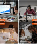 Clamp Desk Lamp LED 24W With Adjustable Color And Brightness Three Modes Eye Caring Light for Working, Crafting, Sewing, Drawing