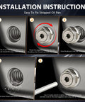 Installation instructions for Badass M14.1x1.5 Magnetic Piggyback Oil Drain Plug with 304 Stainless Steel kit for oil pans.