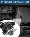 Complete Top Notch Thermostat And Water Pump Housing Assembly Compatible With Audi A3 A4 A5 A6 and car engine bay