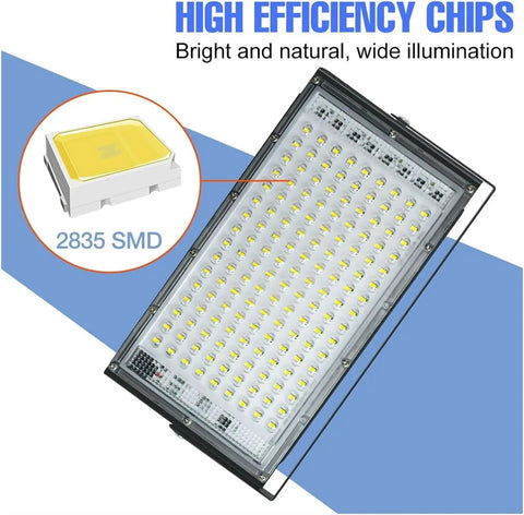 JUDYSSY Security Lights Led Floodlight Waterproof Spotlight Wall Light Ip65 Re, 2835 SMD high efficiency chip design.