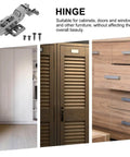 4 Pack Black Hydraulic Aluminum Frame Cabinet Hinges With No Slam Soft Close For Glass Doors And European Concealed Corner Cabinets in Kitchen and Wardrobe with images of doors and drawers