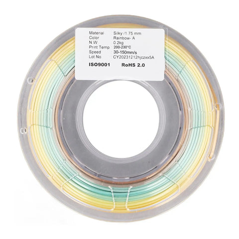 Silk Shiny PLA Filament 1.75Mm, 200G Spool, Fast Color Gradient Multicolor 3D Printer Material With Glossy Finish, Flows Smooth And Gonna Look Dope On All Your Custom 3D Printing Creations