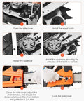 Step-by-step guide to assembling Heavy Duty Gas Chainsaw With 20 Inch Bar And 62cc Two Stroke Engine Delivers 3.8 HP Power Dual Fuel Tanks Non Slip Handle For Wood Cutting Tree Trimming And Land Clearing