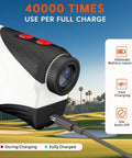 High Precision Golf Rangefinder With Slope, Measures Up To 1200 Yards At 0.5 Yard Accuracy, 7X Magnification charging on course