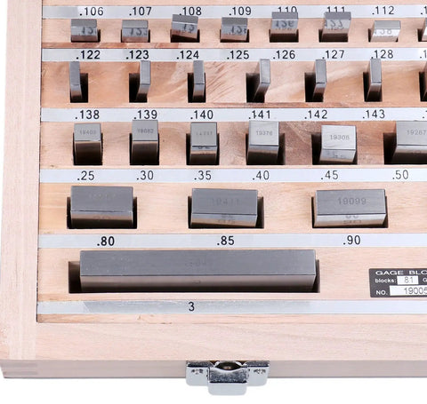81 Piece Pro Grade AS 2 Steel Gage Block Set With Certificate Of Inspection And Serial Numbers, High Precision Blocks For Shop And Workshop Use, Calibrated For 68 Degrees F For Reliable Consistent Measurements
