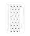 64 Piece Precision Bit Set With Magnetic 4mm Handle Mako Driver Kit For Electronics Repair Includes Flexible Extension