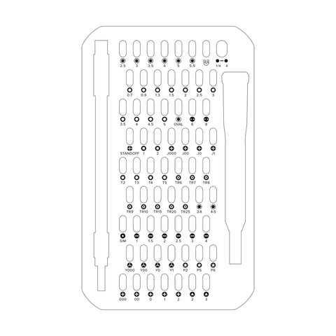 64 Piece Precision Bit Set With Magnetic 4mm Handle Mako Driver Kit For Electronics Repair Includes Flexible Extension