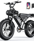 Electric Bike for Adults With 2500W Peak Motor, 36 MPH Beast Of A Fat Tire E Bike, side view showcasing all-terrain tires and frame.