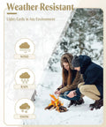 Two campers using Waterproof Fire Plugs And Windproof Fire Starters For Campfires With Long Burn Time Ideal For Fireplace Chimney BBQ