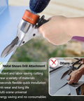 Turn Any Drill Into A Metal Cutting Beast With A 360 Degree Pivoting Shear Attachment cordless or corded drills compatible cutter