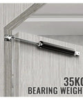 35kg Adjustable Aluminum Alloy Automatic Door Closer With Smooth Close Gas Spring on wood door frame