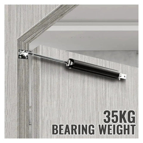 35kg Adjustable Aluminum Alloy Automatic Door Closer With Smooth Close Gas Spring on wood door frame