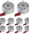 10 Pack Dope Mini DC Motors 3V To 12V For DIY Toys And Electronics Projects, Tiny Electric Motors For Wind Turbines