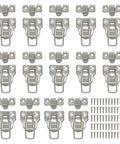 14 Pack Silver Toggle Latches For Wood Boxes And Tool Cabinets Spring Loaded Metal Hasps Easy Install