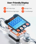 Heavy Duty Digital Crane Scale With 6600 Lbs Max Capacity And Rock Solid Cast Aluminum Case user-friendly display with backlight