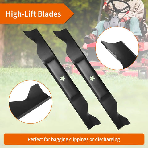 Hi Lift Mower Blades For 46 Inch Deck Fits Husqvarna YTH Series And Craftsman YT3000 Bagging And Level Cut With Extra Airflow