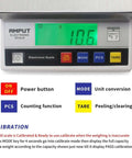 Pro Grade Industrial Counting Scale With 10 Kg Capacity And 0.1 Gram Precision displaying 10.6 with calibration instructions