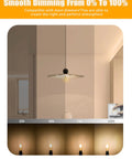 10 Pack Vintage Edison Style LED Bulbs E26 5.5W Equivalent To 60W Dimmable Soft White 2700K Clear Glass showing dimming range