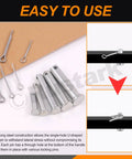 51 Piece Flat Head Clevis Pins Kit With 18 Sizes From M5 To M12 showing metal pins and application examples