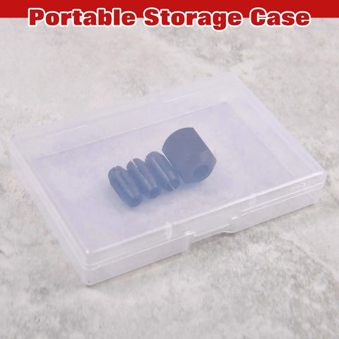 Replacement Collet And Nut Kit For CN1 in clear portable storage case, includes 3 collets and 1 nut, compatible with Rotozip tools