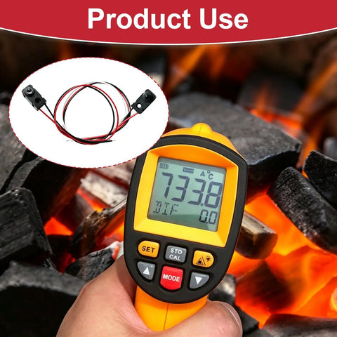 Five Pair Infrared Break Beam Sensor System With Transmitter And Receiver Photoelectric Switch Kit LED Status Indicators Awesome For DIY Projects Makers Robotics And Home Automation used with infrared thermometer near hot coals