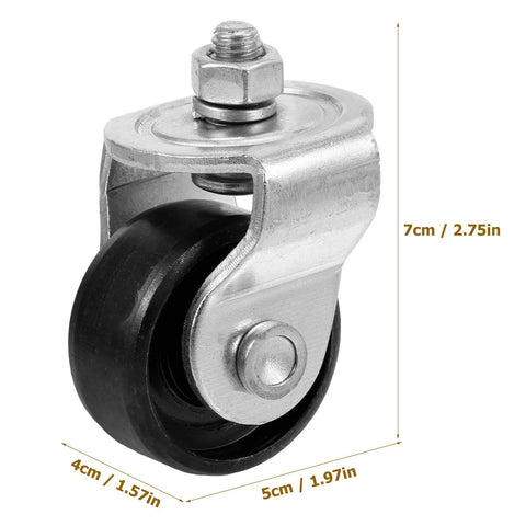 Universal Hydraulic Floor Jack Caster Wheel Replacement 2.75x1.96x1.57 In swivel wheel, steel construction, for heavy-duty jacks