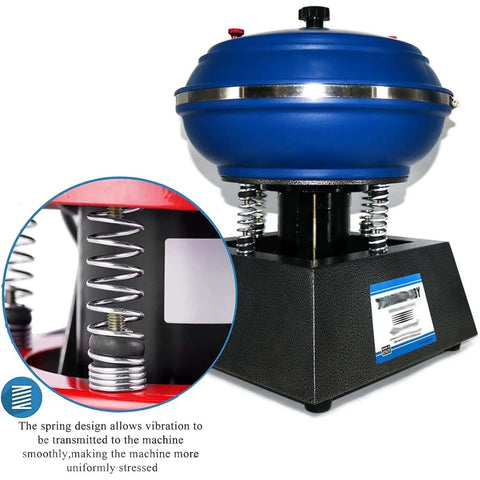 Electric Vibrating Polisher Kit For Metal Parts Pro Grade Rock Roller Tumbler With Heavy Duty Load Capacity, side view