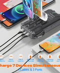 Outdoor Solar Charger 20000mAh Portable Power Bank With USB C Cable Waterproof Solar Battery Pack charging multiple devices