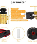 Heavy Duty 12V Electric Fuel Transfer Pump 120 GPH Grab And Go Gasoline And Diesel Siphon Kit with specifications and filter