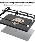 Beefy Honeycomb Laser Bed Working Table 530x850mm for Engraving And Cutting On Laser CNC Machines, shown with engraver