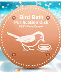 Pure Copper Bird Bath Purification Disk With Solar Power Heater Deicer For Outdoor Baths Keeps Water Clean And Bird Safe
