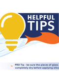 Illustration of helpful tips for using Clear Silicone Aquarium Sealant 3 Ounce Tube Waterproof And Flexible Bond For Freshwater And Saltwater Tanks Non Toxic Safe For Fish Easy To Apply Long Lasting Sealant That Stops Leaks Without Cracking Or Shrinking
