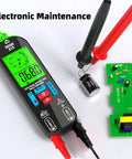 Rechargeable Digital Multimeter Tester With Smart Mode And Red Green Backlight for DIYers, circuit board and probes