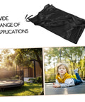 Folded black Trampoline Sun Shade Canopy Cover for Outdoor Backyards and Parks UV Protection Weather Resistant