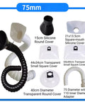 Heavy Duty Articulated Smoke Extraction Hose Featuring Tough As Nails Fume Duct Construction For Soldering Welding And Workshop Ventilation Black Square Tube 75X1000Mm No Sweat Assembly with accessories and covers.