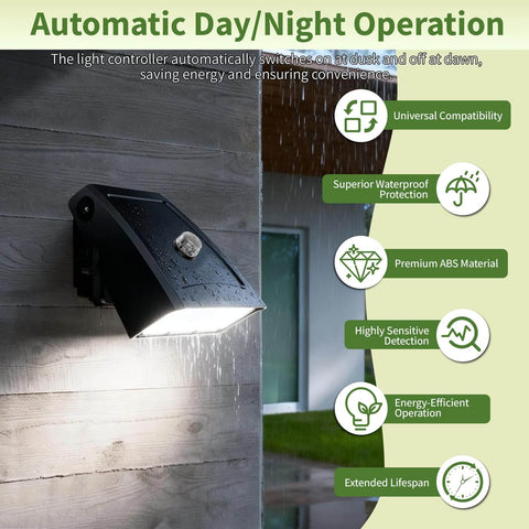 Outdoor wall-mounted light with 3 Piece Dusk To Dawn Sensor Switch For Outdoor Lighting 120 277V IP65 Waterproof Photo Cell.