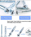 Bulletproof 30 Piece 4X32Mm Heavy Duty Zinc Plated Steel Molly Bolt Wall Anchor Screw Set For Drywall Plaster And Tile Hardware showing installation process.
