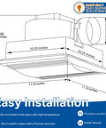 Installation guide for Whisper Quiet Bathroom Exhaust Fan With 15W LED Light, 110 CFM Ventilation For Home Bath Office Hotel.