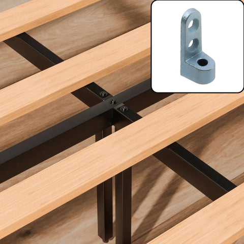 Rock Solid 10 Pack Of Heavy Duty Beam Clamps Made From Premium Malleable Ductile Iron With Rust Free Zinc Plating And 250 Pound Load Capacity For Secure Rigging And Scaffolding Jobs That Need Reliable 3/8 Inch Threaded Connectors, installed on wood beams