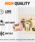 Brake Line Fittings Kit, 100 Piece Value Pack For Three Sixteenths And One Quarter Inch Lines, durability and features displayed