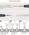 Instructional diagram showing Damaged Screw Extractor Kit 22 Piece Set For Home DIY And Garden Projects Easy Out Stripped Screw Remover