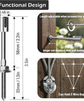 Heavy Duty Tension Wire Trellis Kit For Outdoor Gardens showing adjustable wall anchors and wire installation details.