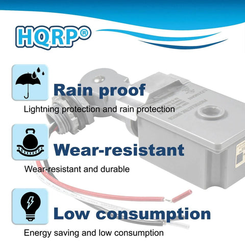 HQRP thermal type photocell light sensor, rain proof, wear-resistant, low consumption, dusk to dawn outdoor lighting control