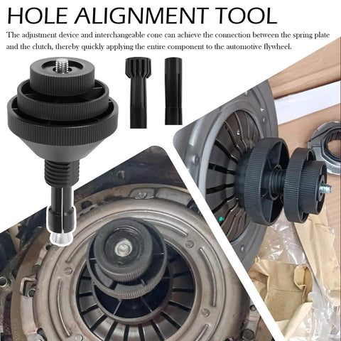 Sick Car Clutch Alignment Tool Kit With Dual Expansion Clamps for precise clutch and flywheel alignment tool setup.