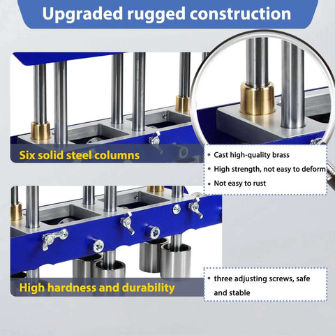 Upgraded rugged construction of Three-Station Edge Roller For Bending Sheet Metal At 0 To 90 Degrees with steel columns and brass components